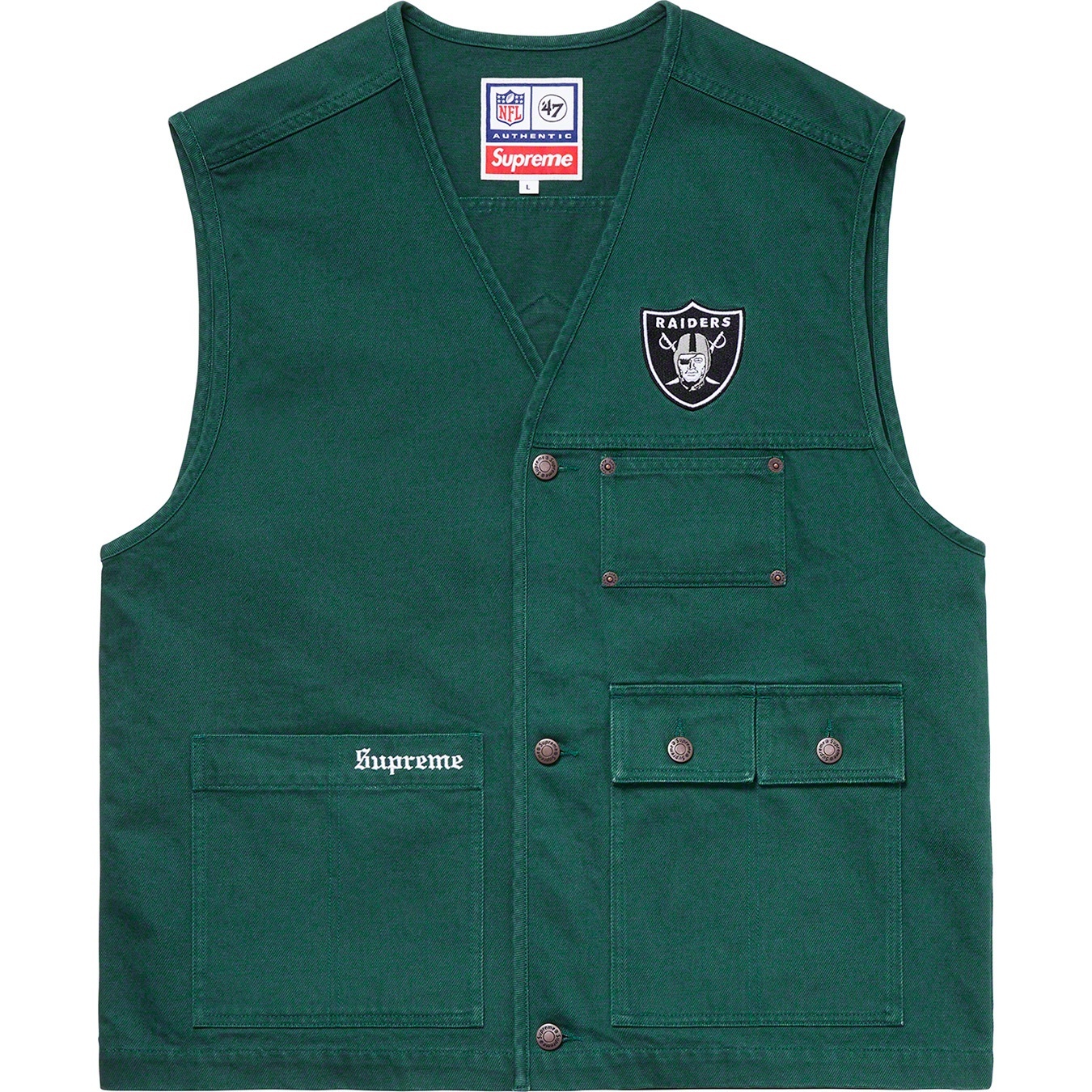 Supreme®/NFL/Raiders/'47 Denim Vest view 8